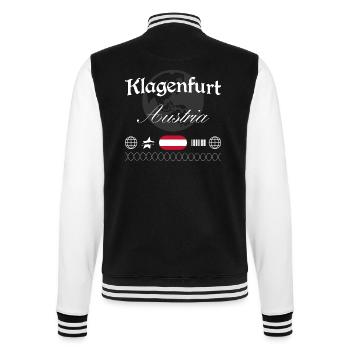 Klagenfurt Österreich Streetwear Reise Souvenir - College-Sweatjacke - Schwarz/Weiß - Hinten - Marisol (170cm)
