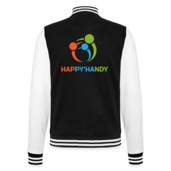 Bunter Kreis gegenseitiger Hilfe - College-Sweatjacke - Schwarz/Weiß - Hinten - Marisol (170cm)