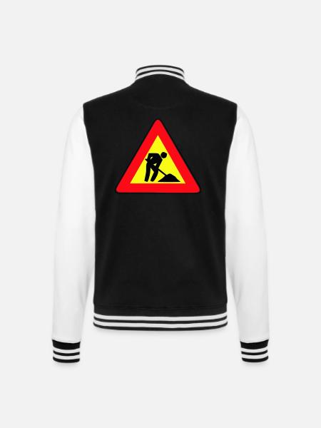 Men at Work - College Sweat Jacket - black/white