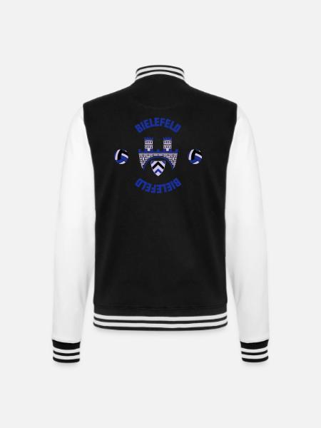 Bielefeld (ID: 001013) - College-Sweatjacke - Schwarz/Weiß