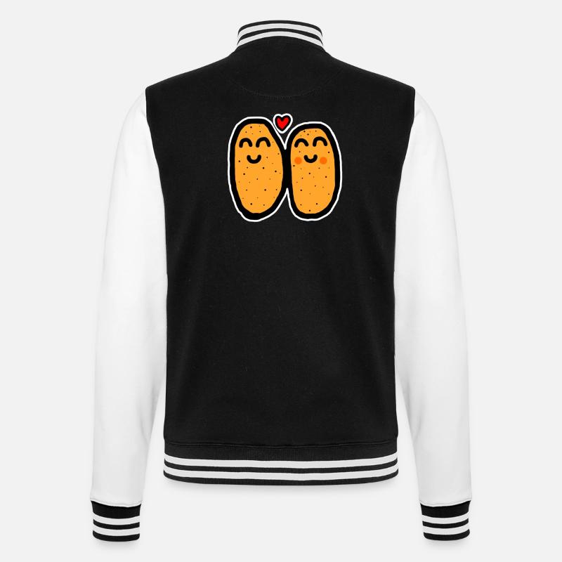 Two potatoes - College-Sweatjacke - Schwarz/Weiß