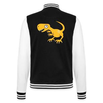 Dinosaurier - T-Rex - College-Sweatjacke - Schwarz/Weiß - Hinten - Marisol (170cm)