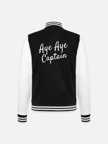 Aye Aye Captain - College-Sweatjacke - Schwarz/Weiß