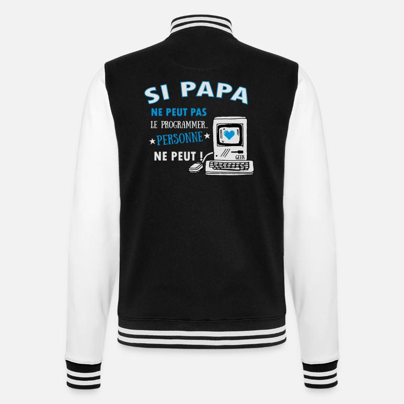 Si papa ne peut pas le programmer.. Pour les geeks - Veste Teddy - noir/blanc