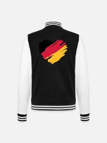 german heart - College-Sweatjacke - Schwarz/Weiß