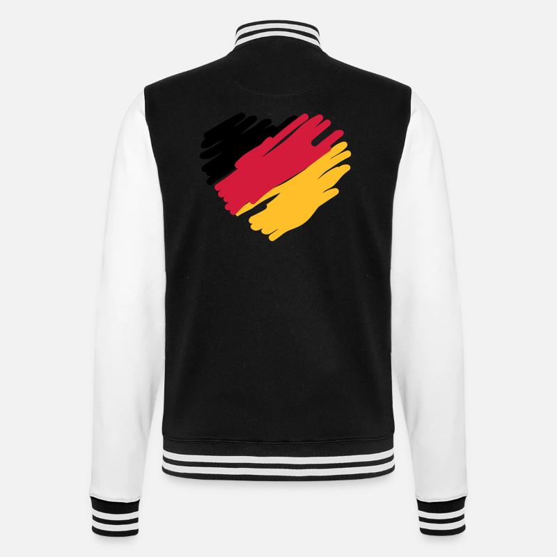 german heart - College Sweat Jacket - black/white