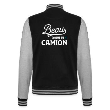 Beau comme un camion - Veste Teddy - noir/gris chiné - Dos - Marisol (170cm)