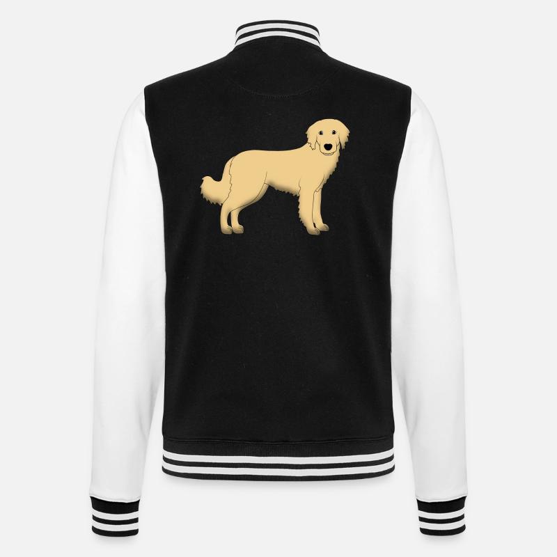 hovawart_blond E - College Sweat Jacket - black/white