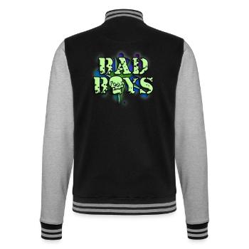 bad_boys_b_012014 - College-Sweatjacke - Schwarz/Grau meliert - Hinten - Marisol (170cm)