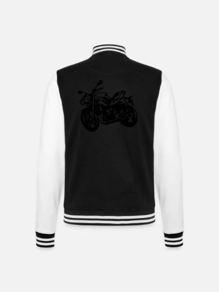 Motorsykkel naken sykkel Streetfighter - College-sweatjakke - svart/hvit