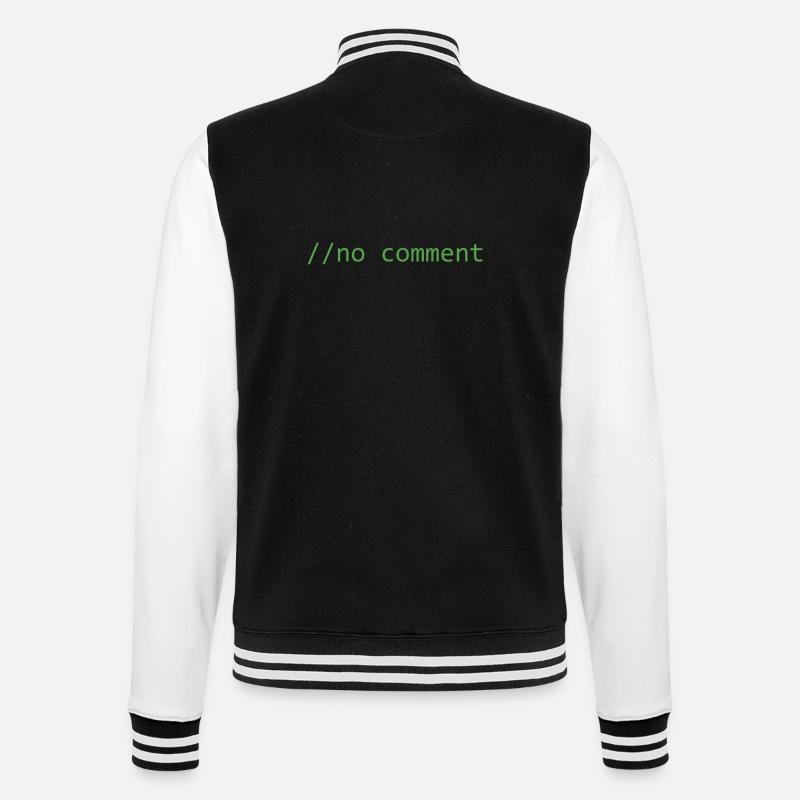 Code-Snippet c #: Kein Kommentar - College-Sweatjacke - Schwarz/Weiß