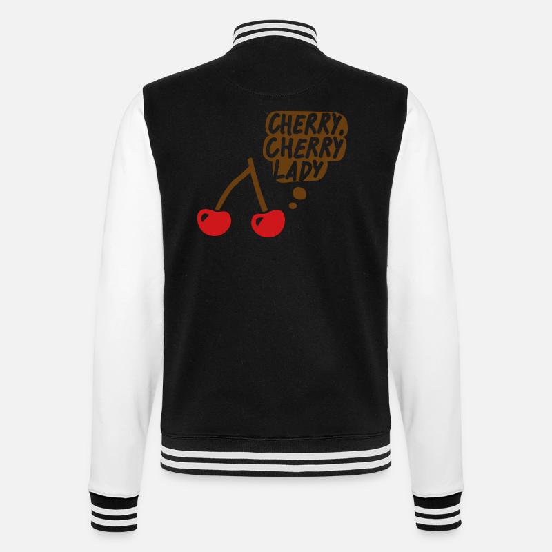 Cherry, cherry lady - College-Sweatjacke - Schwarz/Weiß