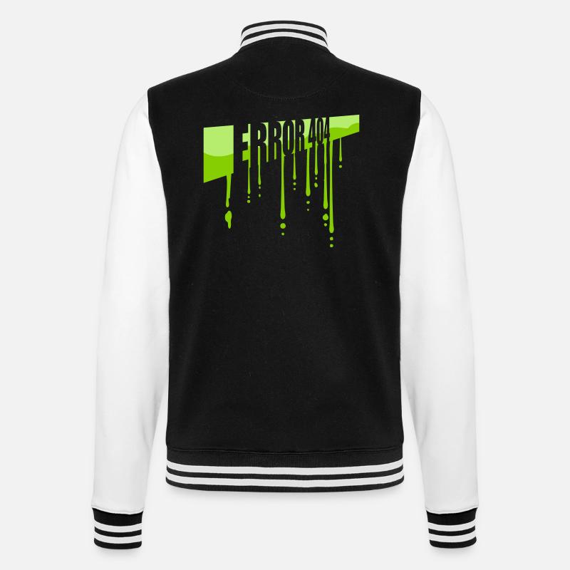 Schleim Tropfen Error 404 - College-Sweatjacke - Schwarz/Weiß