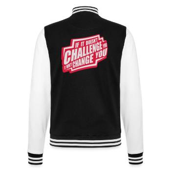 Workout Fitness Motivation Quote - College Sweat Jacket - black/white - Back - Marisol (170cm)