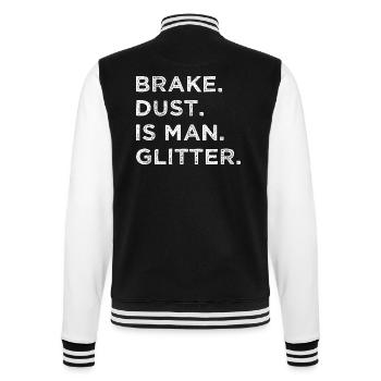 mechanics baseballapparel funny quote geek - College Sweat Jacket - black/white - Back - Marisol (170cm)