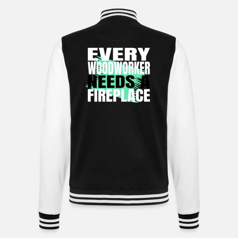 jokes badge present idea tools - College-Sweatjacke - Schwarz/Weiß