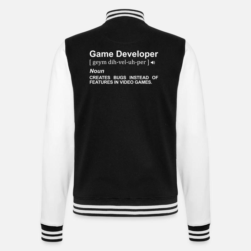 Game Developer Meaning - College Sweat Jacket - black/white
