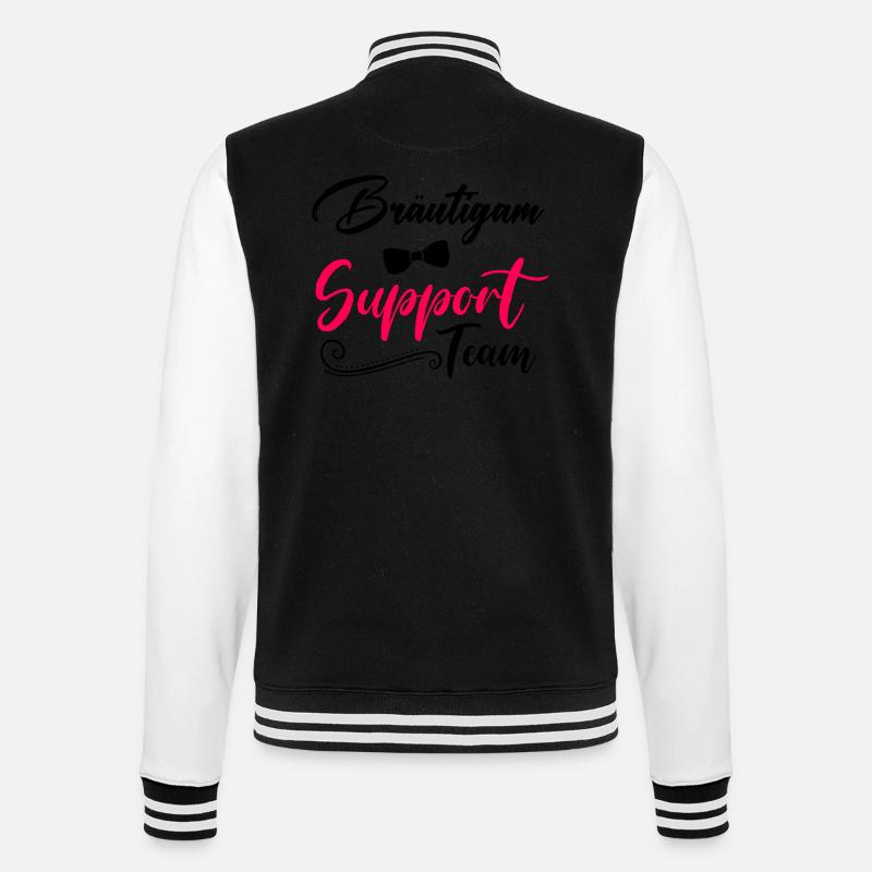 bräutigam support team - College-Sweatjacke - Schwarz/Weiß