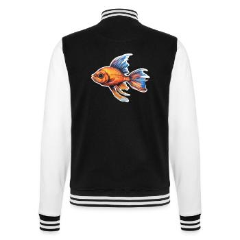 Fabulous fin magic - College Sweat Jacket - black/white - Back - Marisol (170cm)