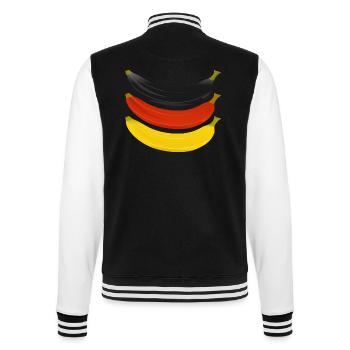 Bananen in Deutschlandfarben - College-Sweatjacke - Schwarz/Weiß - Hinten - Marisol (170cm)