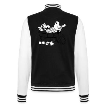 Frühling - College-Sweatjacke - Schwarz/Weiß - Hinten - Marisol (170cm)