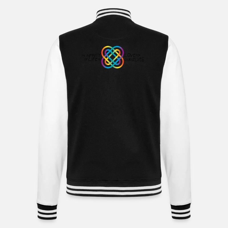INFINITY No.3 - College-Sweatjacke - Schwarz/Weiß