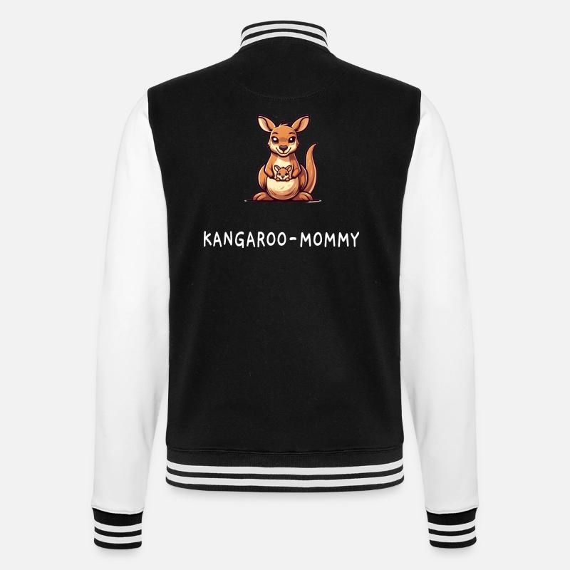 Kangaroo Mommy - College-Sweatjacke - Schwarz/Weiß
