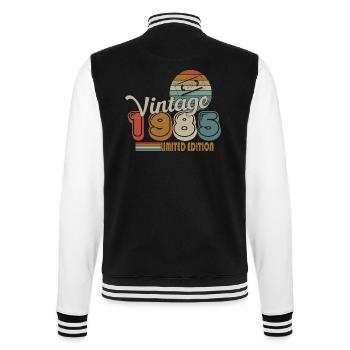 1985 - College-Sweatjacke - Schwarz/Weiß - Hinten - Marisol (170cm)