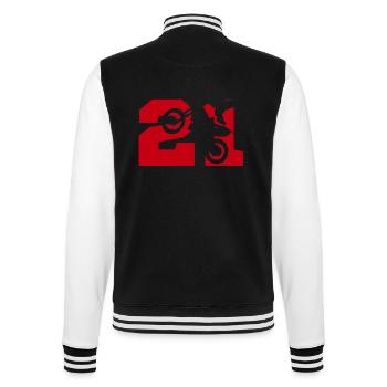 Moto 21 motard - Veste Teddy - noir/blanc - Dos - Marisol (170cm)