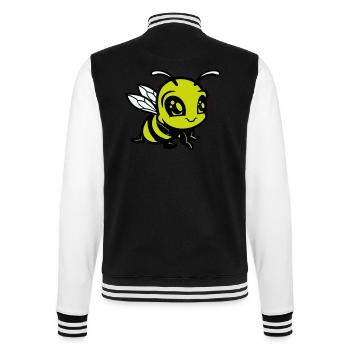 biene hummel comic - College-Sweatjacke - Schwarz/Weiß - Hinten - Marisol (170cm)