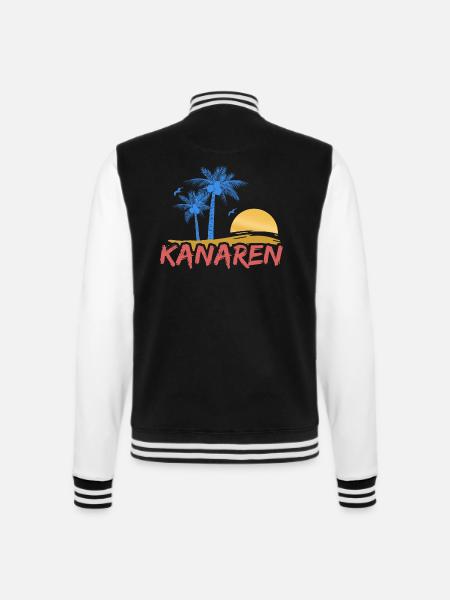 Strand Kanaren - College-Sweatjacke - Schwarz/Weiß