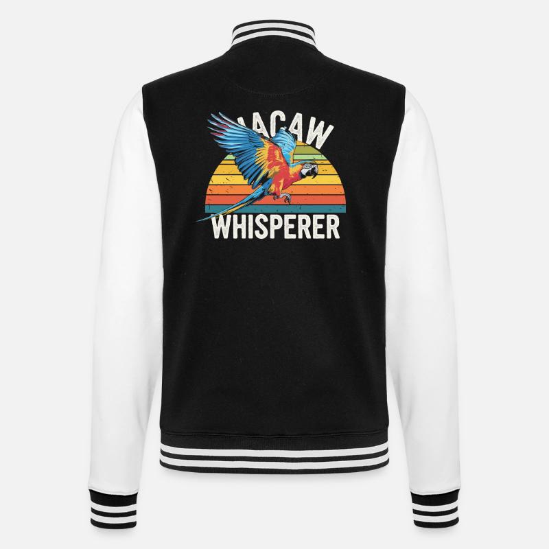 Conception d’amoureux des perroquets - Veste Teddy - noir/blanc