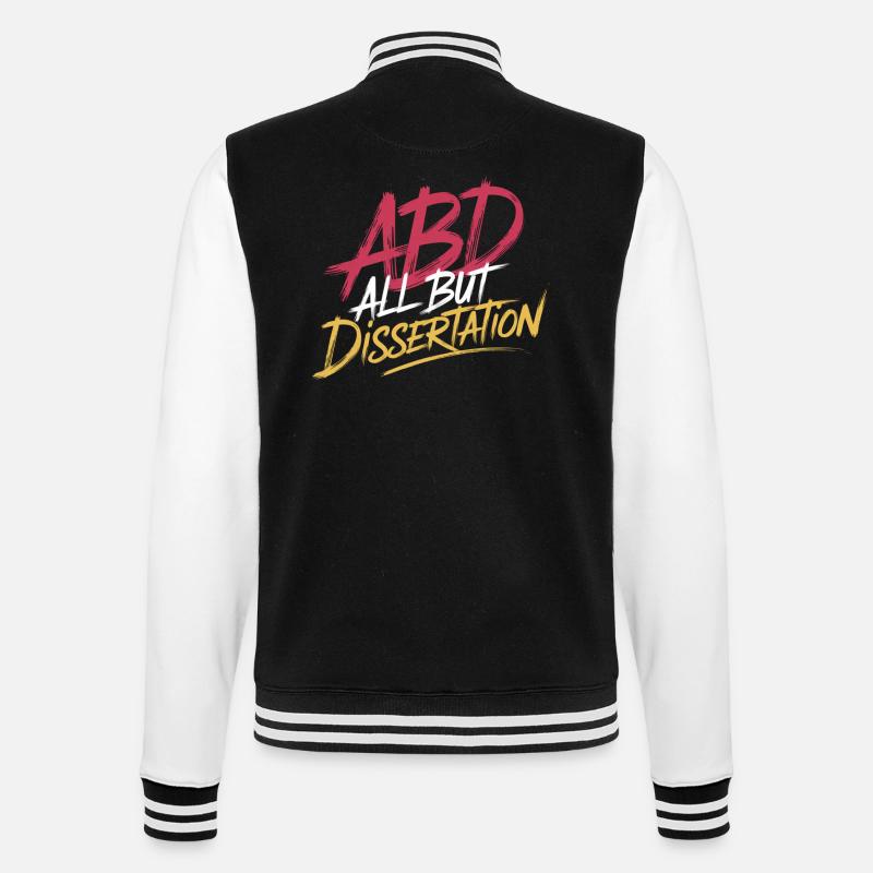 ABD All But Dissertation 8 - College-Sweatjacke - Schwarz/Weiß