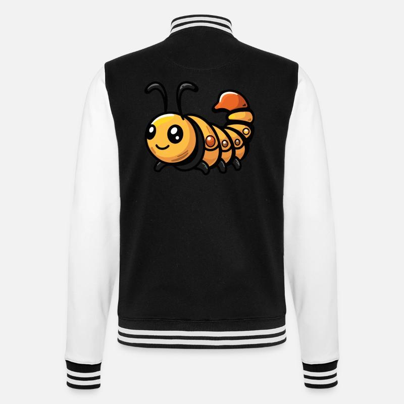 Wurm Comic - College-Sweatjacke - Schwarz/Weiß