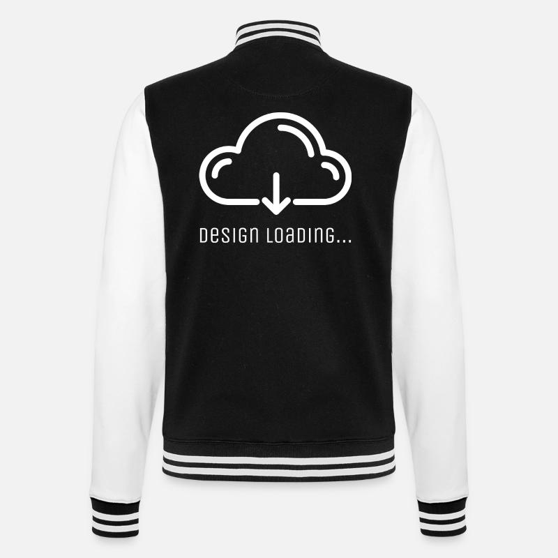 Design Loading - College Sweat Jacket - black/white