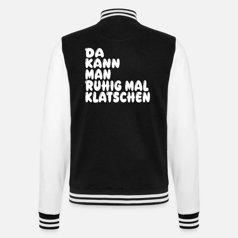 Klatschen - College-Sweatjacke - Schwarz/Weiß