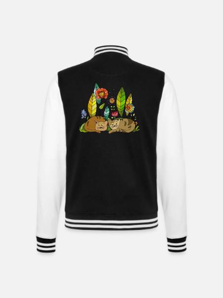 Cats - College Sweat Jacket - black/white