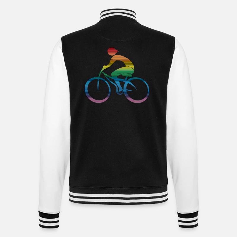 Cyclist - College Sweat Jacket - black/white