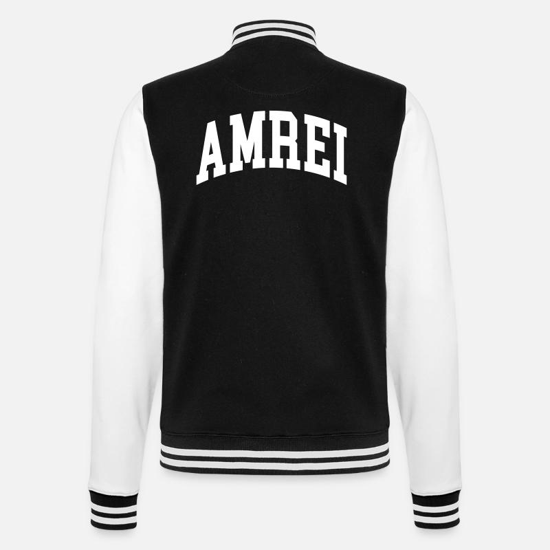 Amrei - College Sweat Jacket - black/white