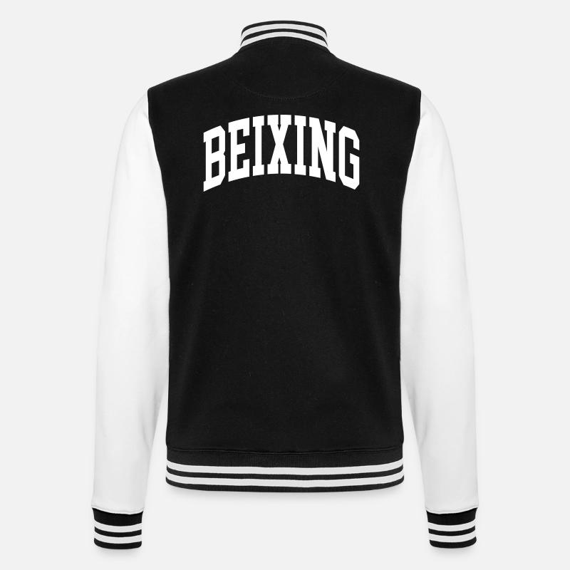 Beixing - College Sweat Jacket - black/white