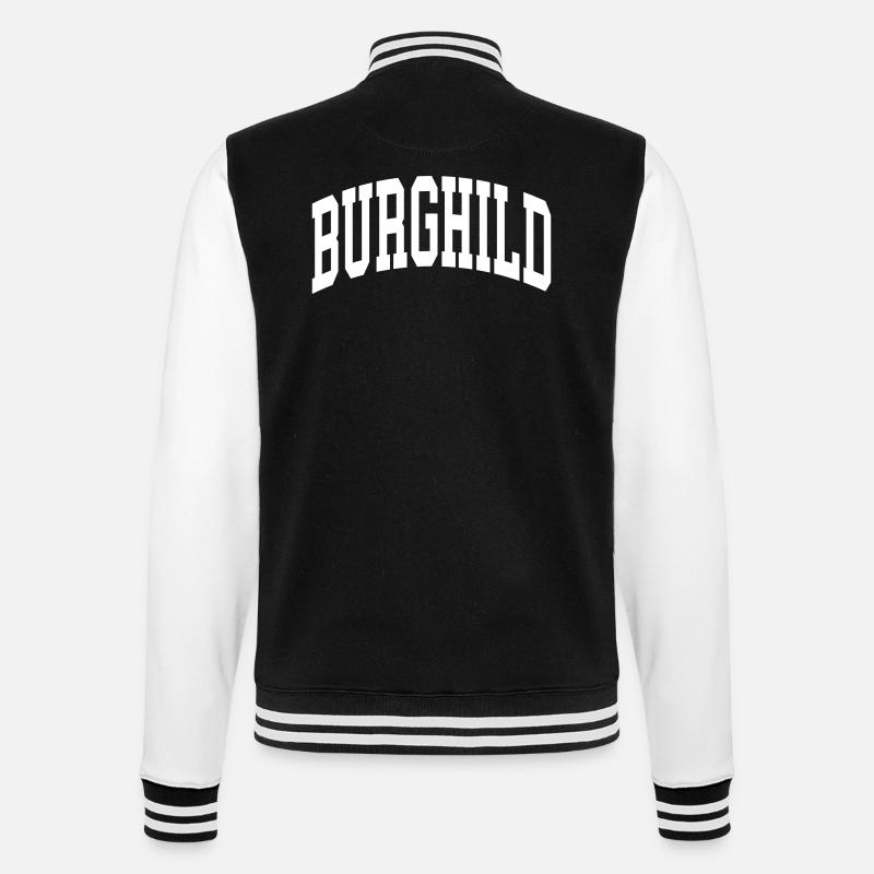 Burghild - Veste Teddy - noir/blanc