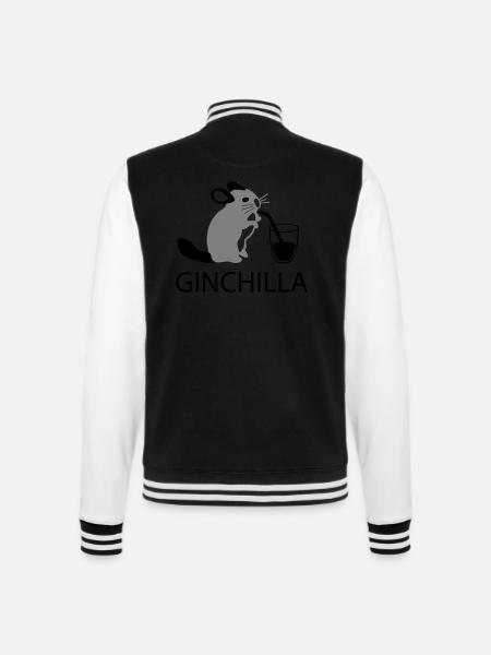 ginchilla - Gin and chilling - College Sweat Jacket - black/white