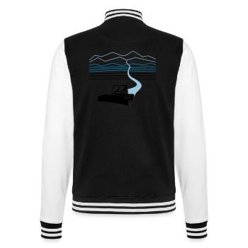 SOMMERDIENST! - College-Sweatjacke - Schwarz/Weiß - Hinten - Marisol (170cm)
