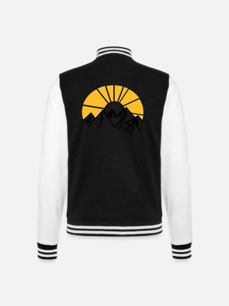 berge - College-Sweatjacke - Schwarz/Weiß