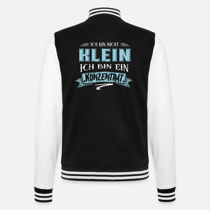 Ich bin nicht klein - College-Sweatjacke - Schwarz/Weiß