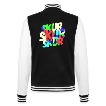 SKUR - College Sweat Jacket - black/white - Back - Marisol (170cm)