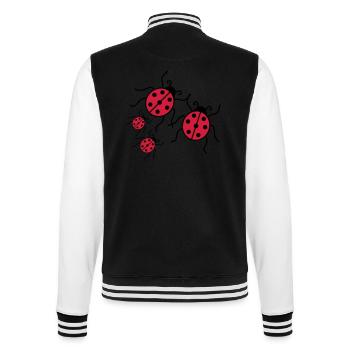 couple love couples 2 children babies mom boy maed - College Sweat Jacket - black/white - Back - Marisol (170cm)