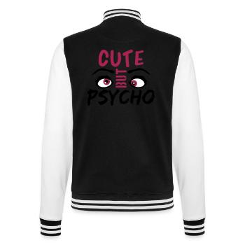 Des yeux mignons mais psycho sympas qui disent gentiment desi - Veste Teddy - noir/blanc - Dos - Marisol (170cm)