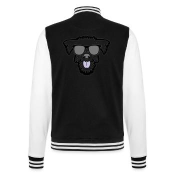 cool dog in the summer holidays - College Sweat Jacket - black/white - Back - Marisol (170cm)