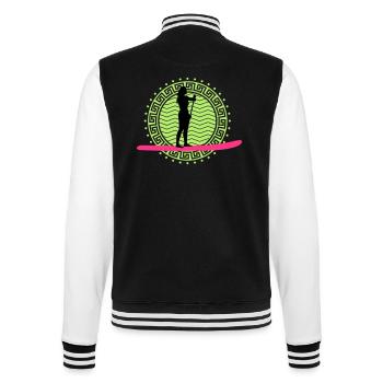 stand_up_paddling_062016a_3c - College-Sweatjacke - Schwarz/Weiß - Hinten - Marisol (170cm)